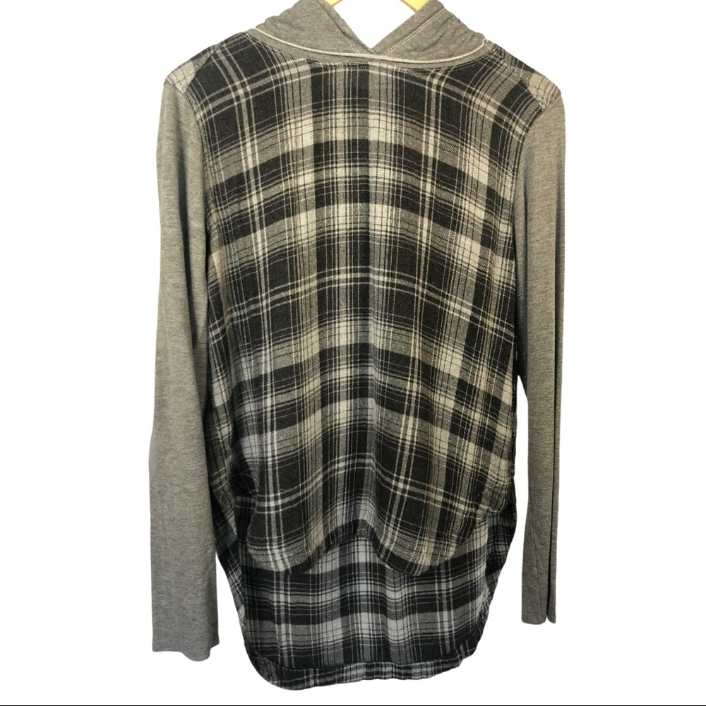 Bella Dahl Super Soft Plaid Top with Hood